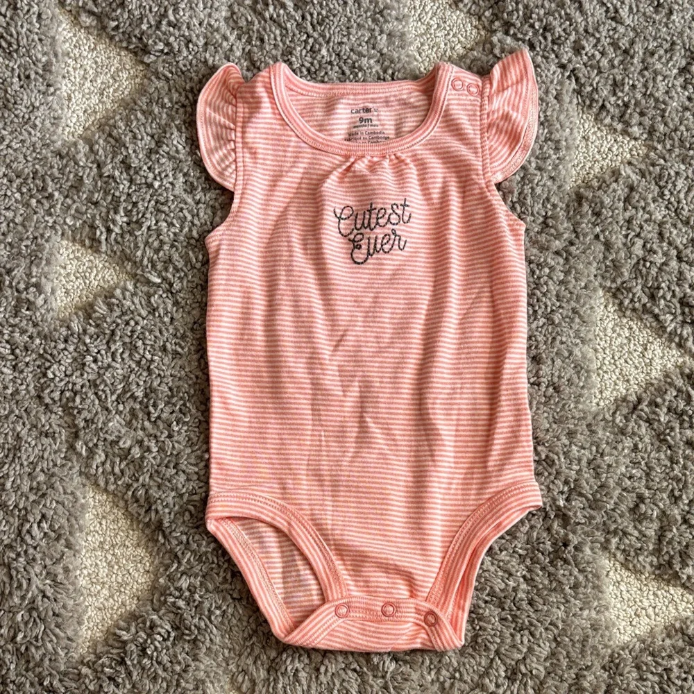 Carter's Adorable Pink Striped Onesie